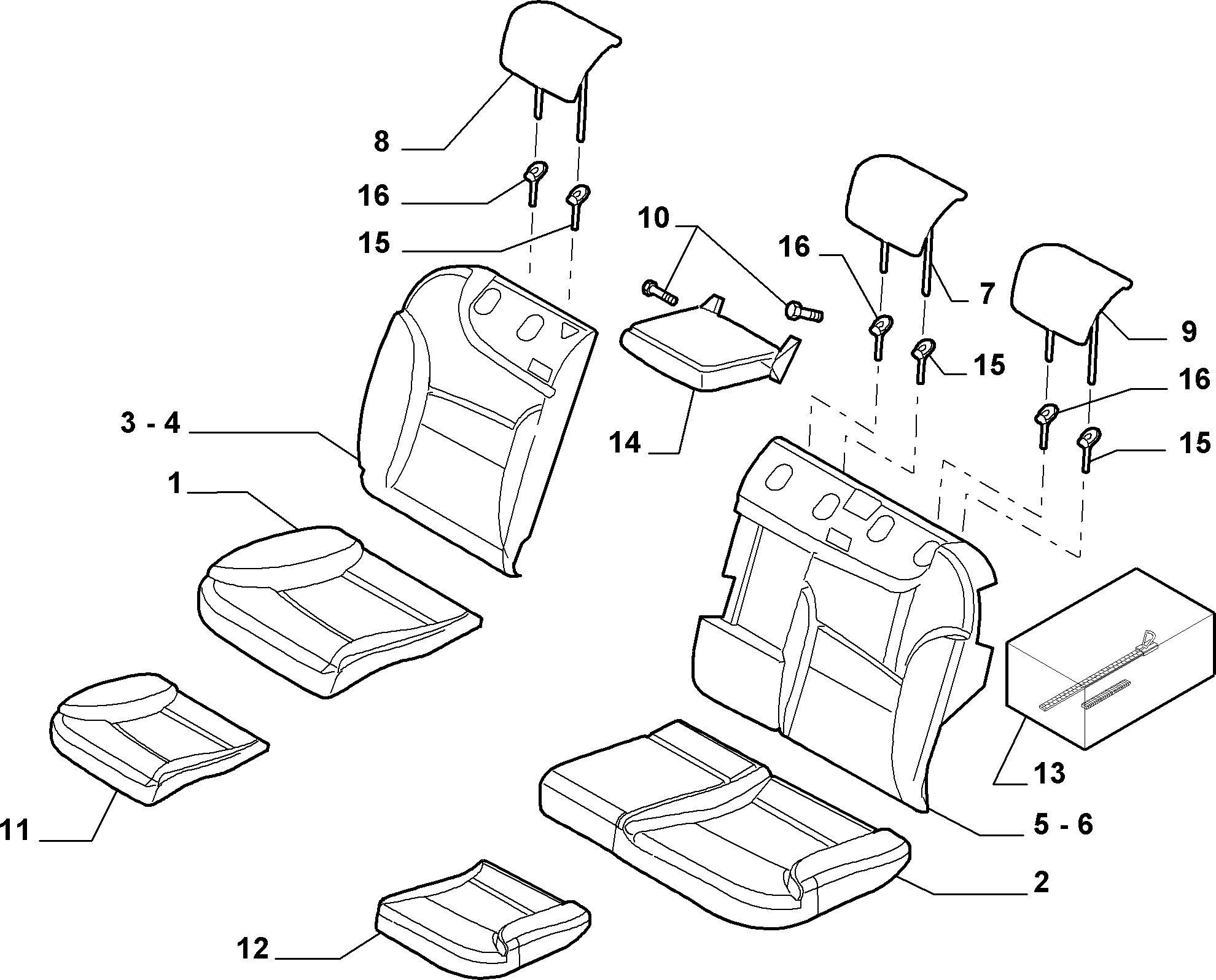 70615/02 REAR SEAT LINING
