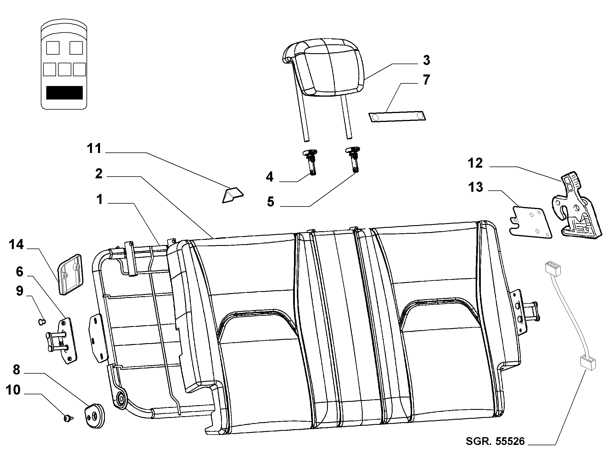 70613/02 REAR SEAT