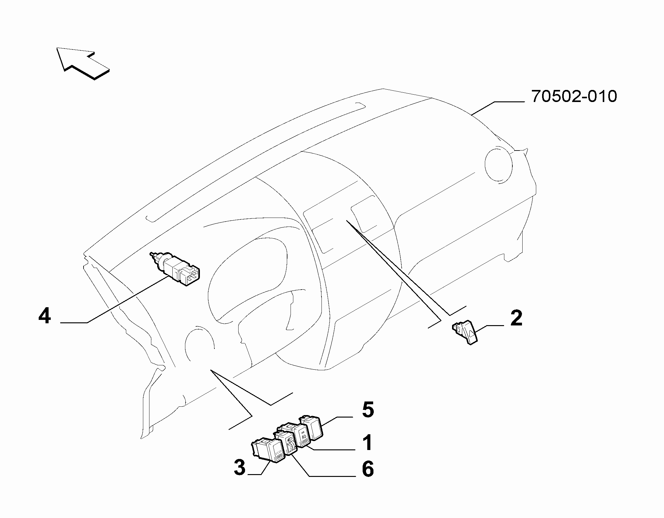 55503-020 DASHBOARD SWITCH