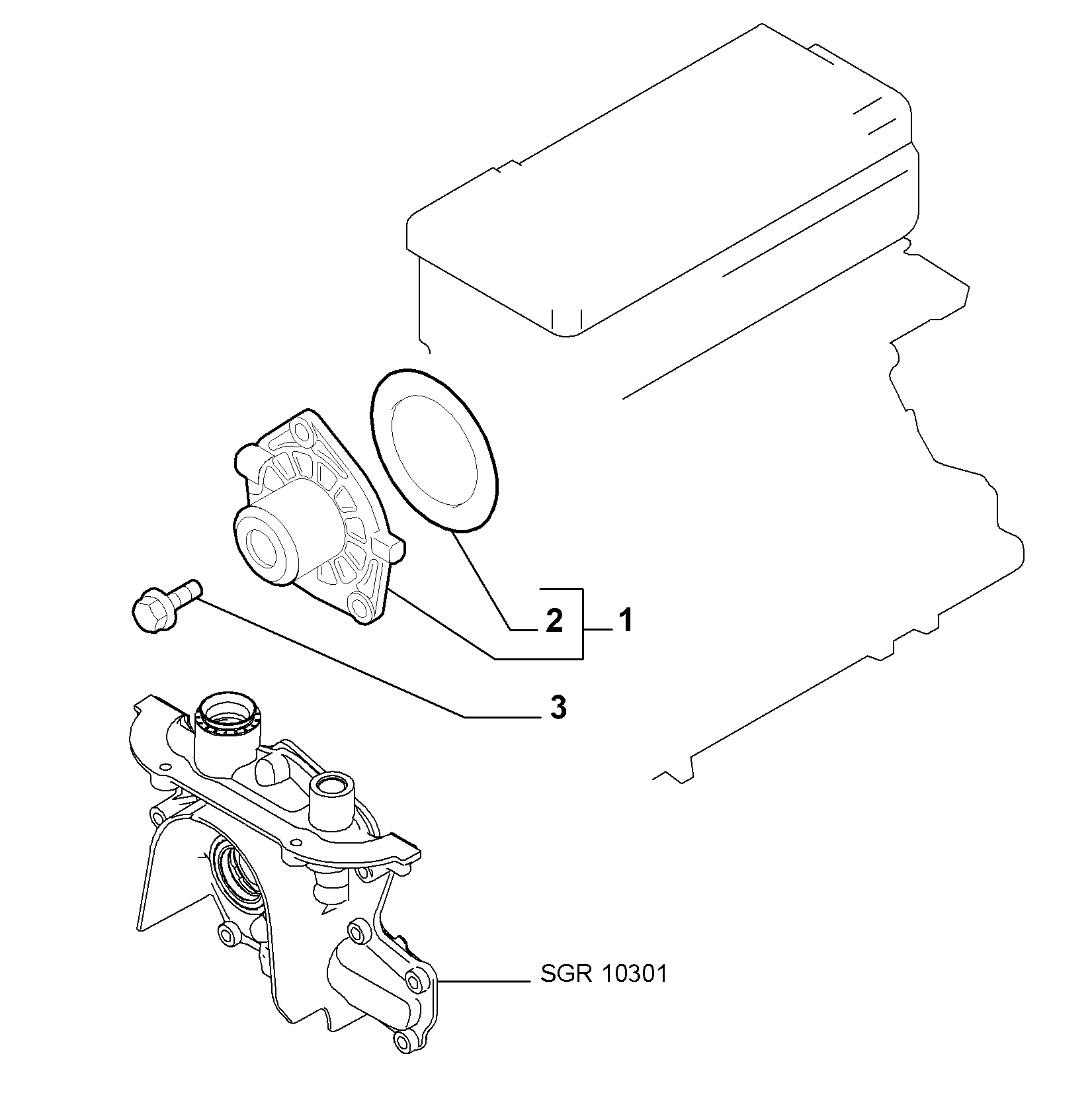 10402-010 WATER PUMP AND GASKETS