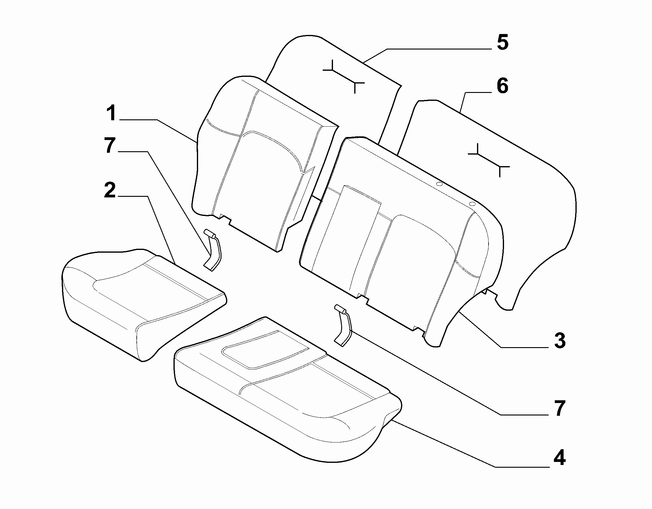 70613/01 REAR SEAT