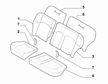 70613/01 REAR SEAT