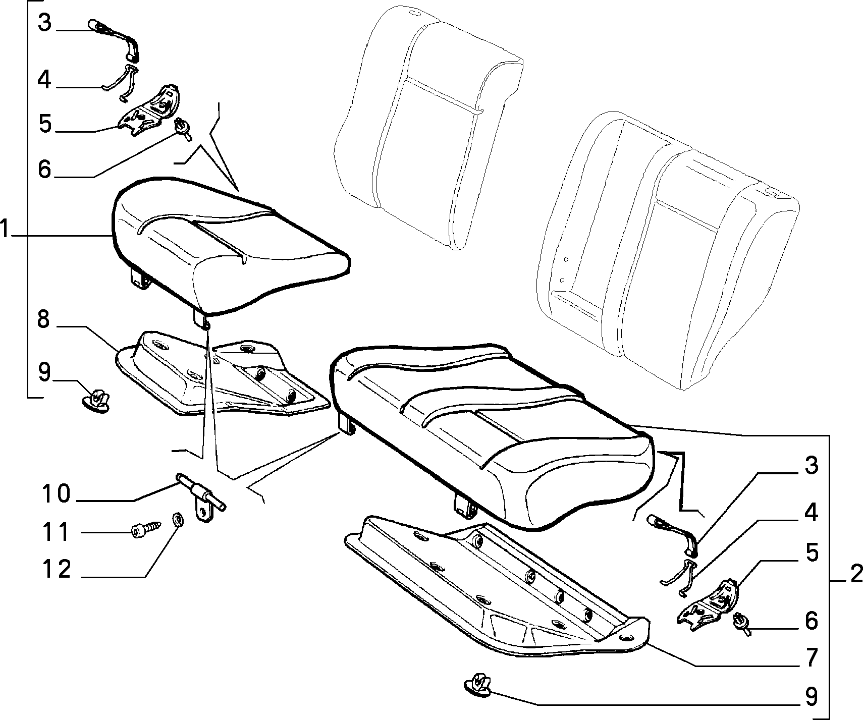 70613/02 REAR SEAT