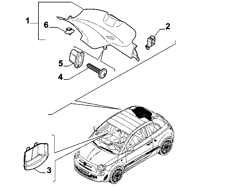 70523-040 INNER REAR PILLAR AND QUARTER GLASS TRIMS