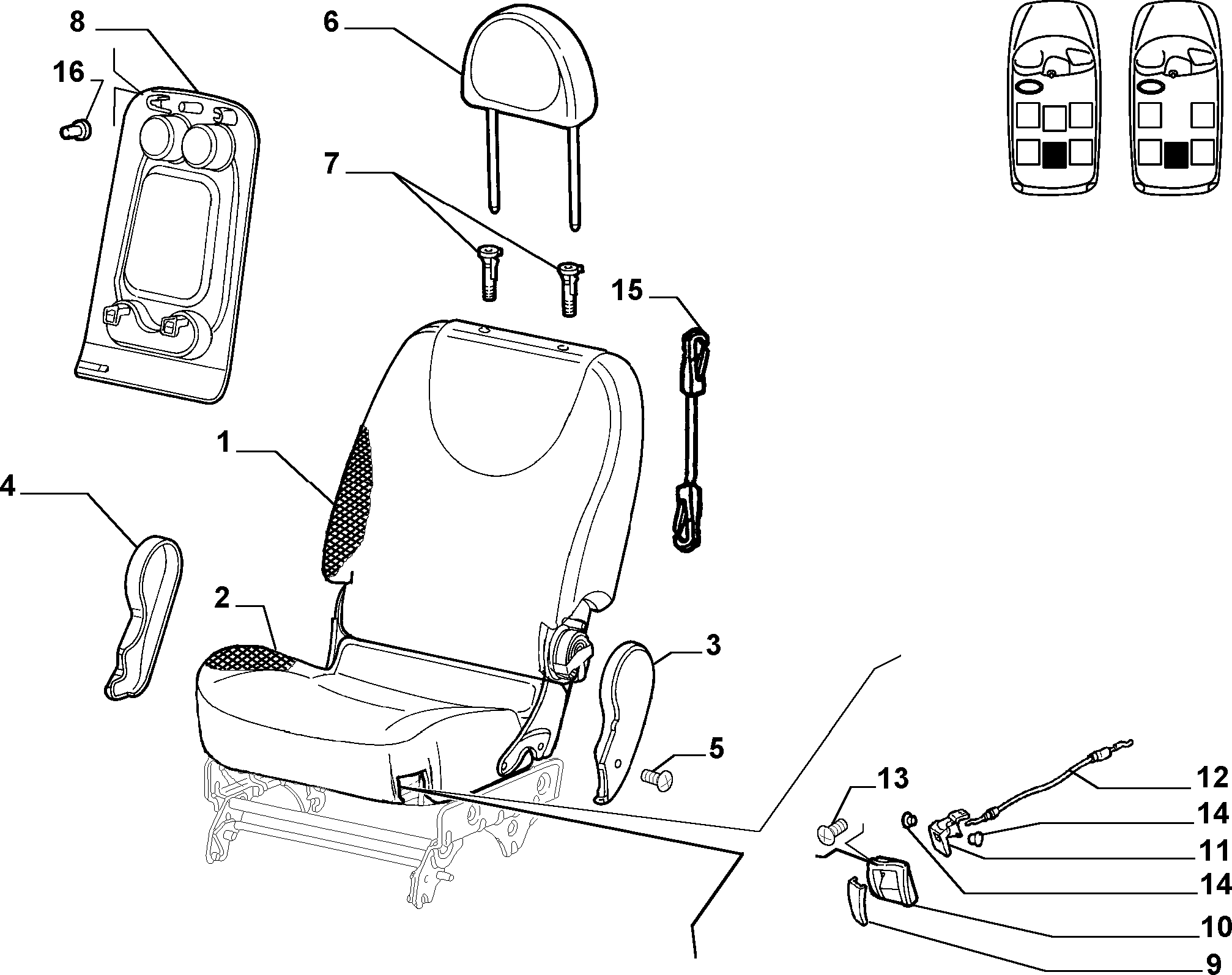70613/00 REAR SEAT