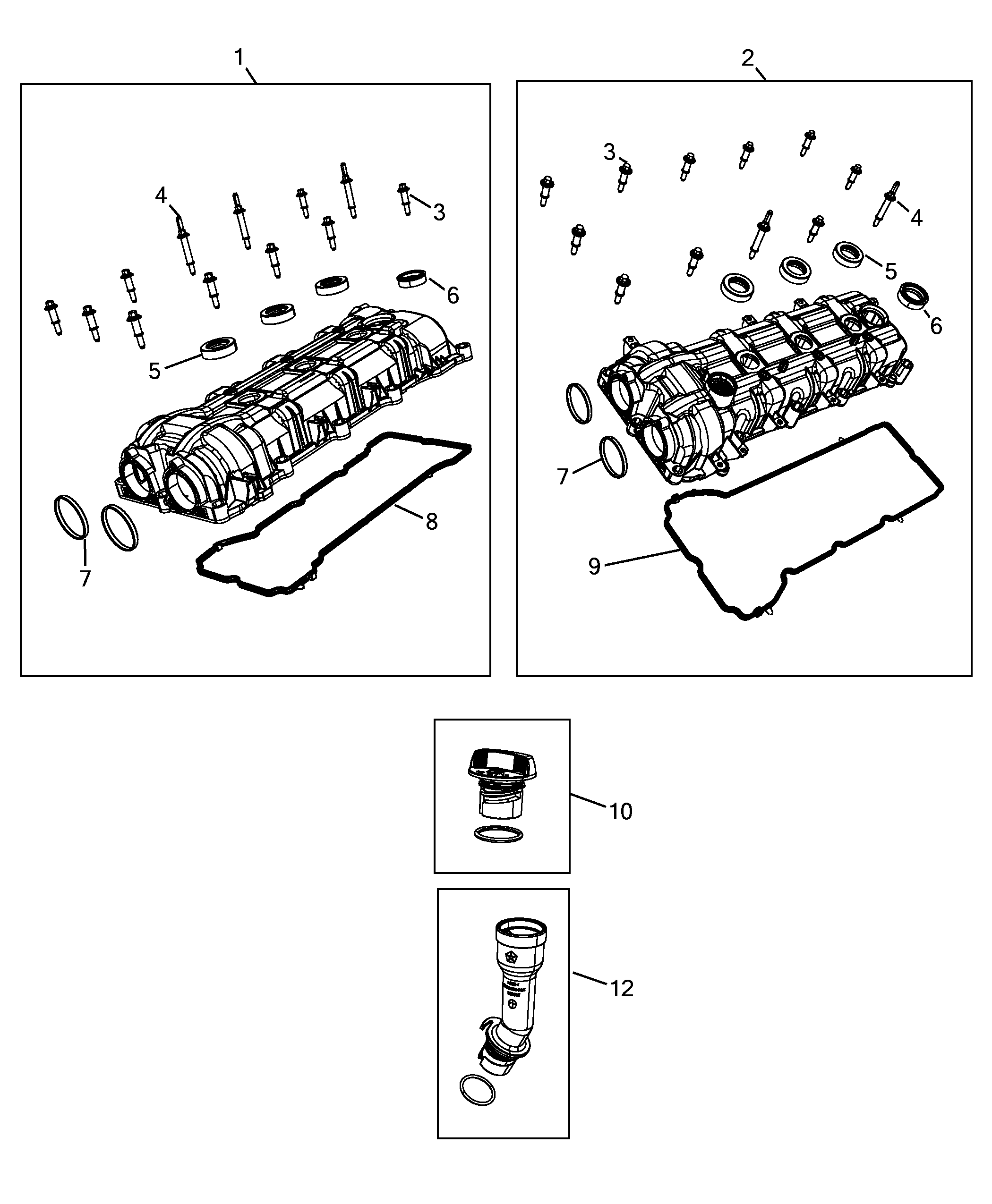 10101-030 CYLINDER HEAD AND GASKET COVERS