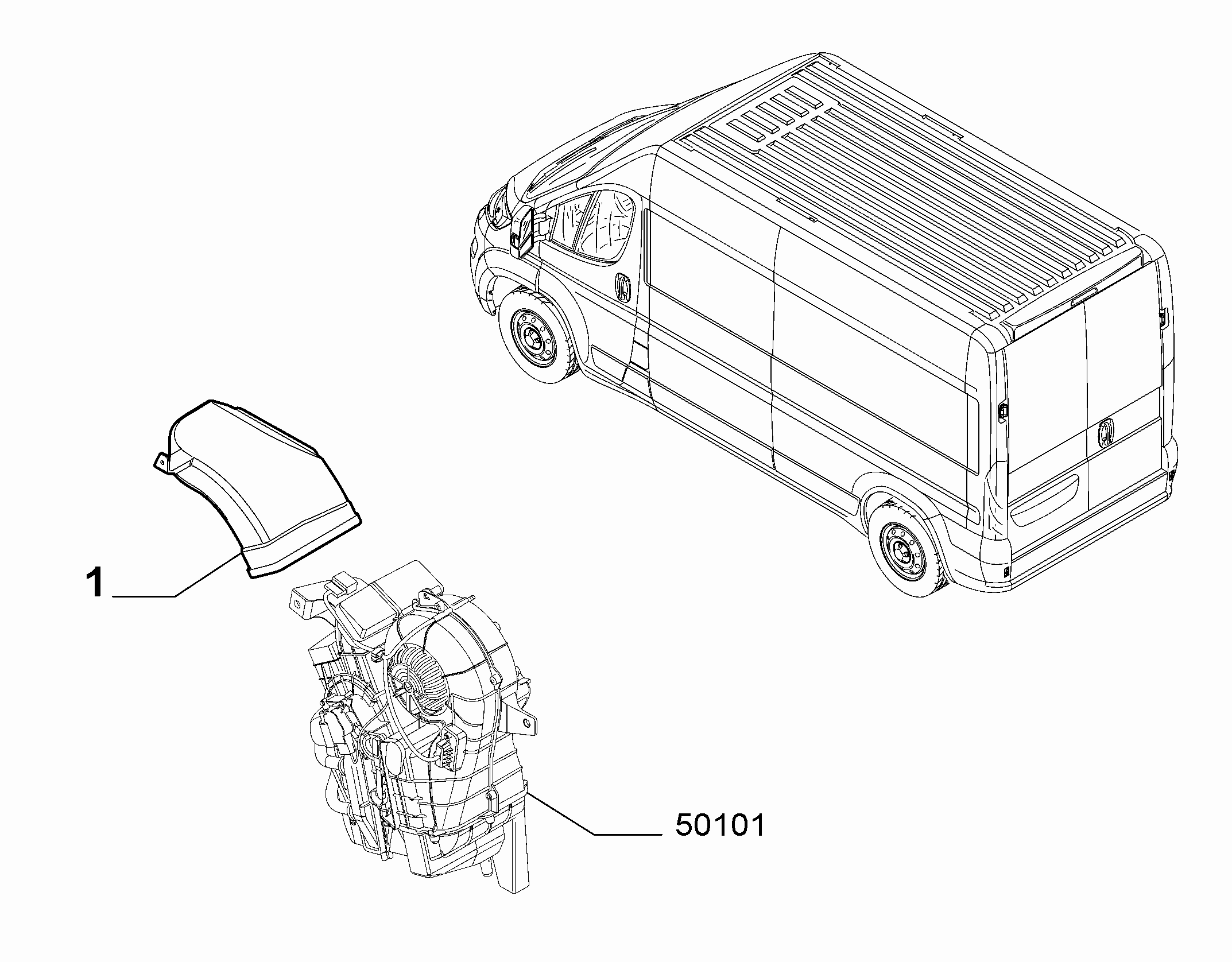 50101-070 REAR AIR DUCT