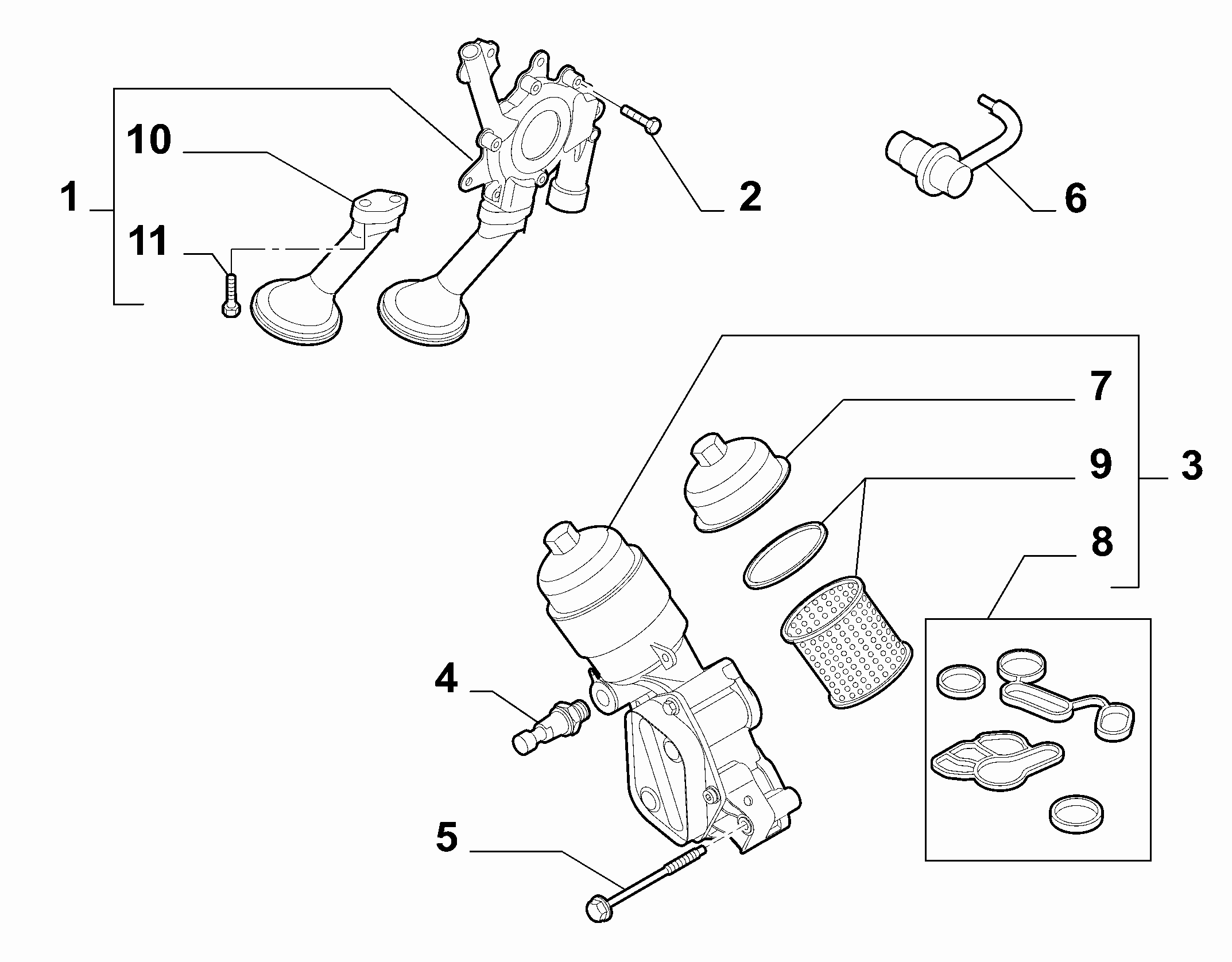 10301-15 OIL PUMP, SPRAYER AND OIL FILTER (CC 0.9)