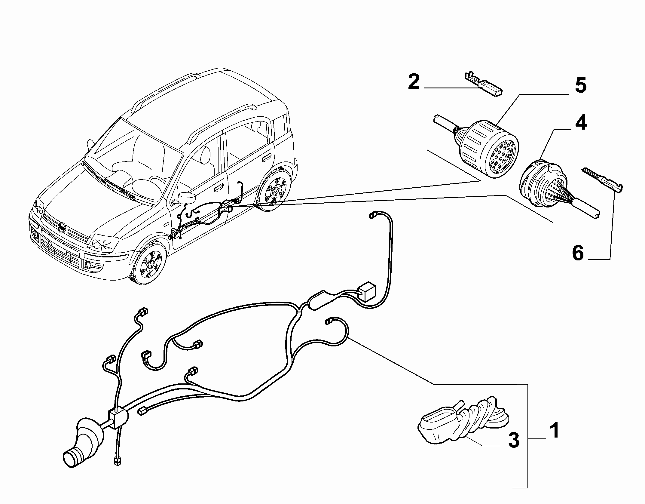 55526-020 REAR DOOR HARNESS