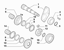 21215-030 SECONDARY SHAFT AND GEAR LEAD