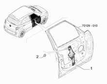 70129-040 FRONT ELECTRIC WINDOW 