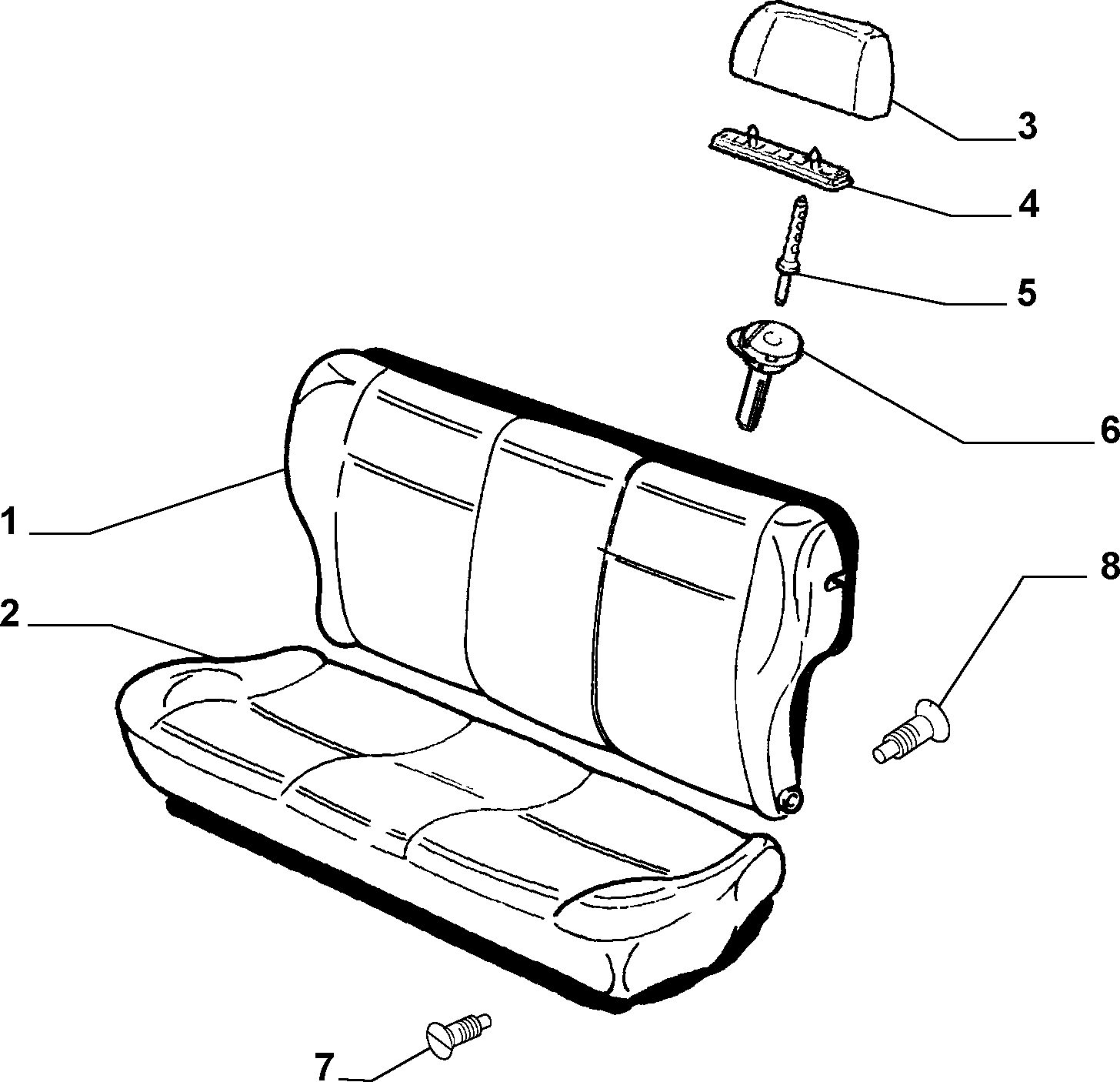 70613/00 REAR SEAT 