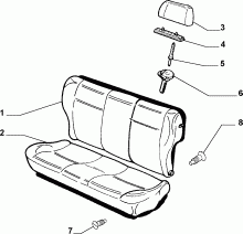 70613/00 REAR SEAT 