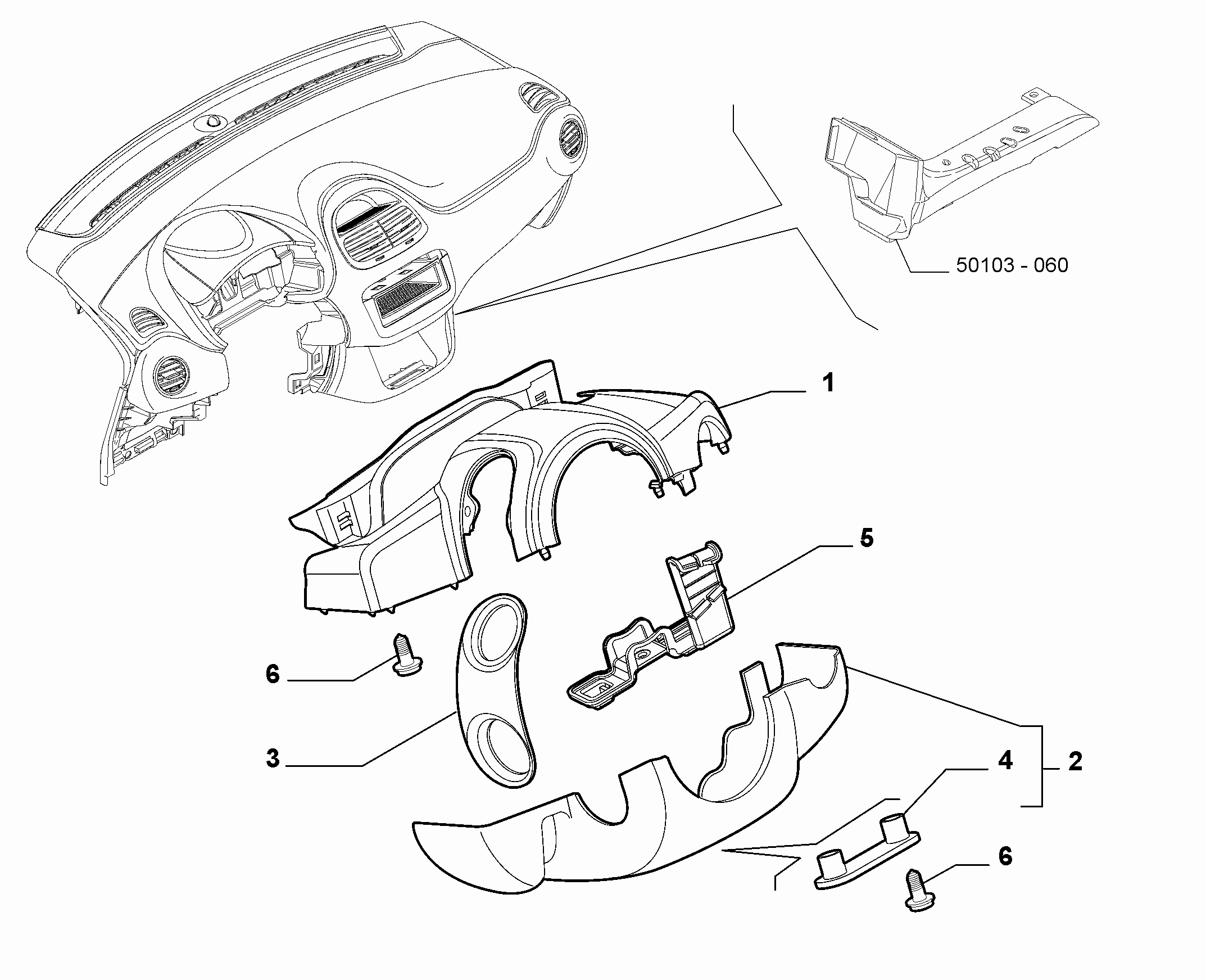 70502-060 STEERING COLUMN GUARDS