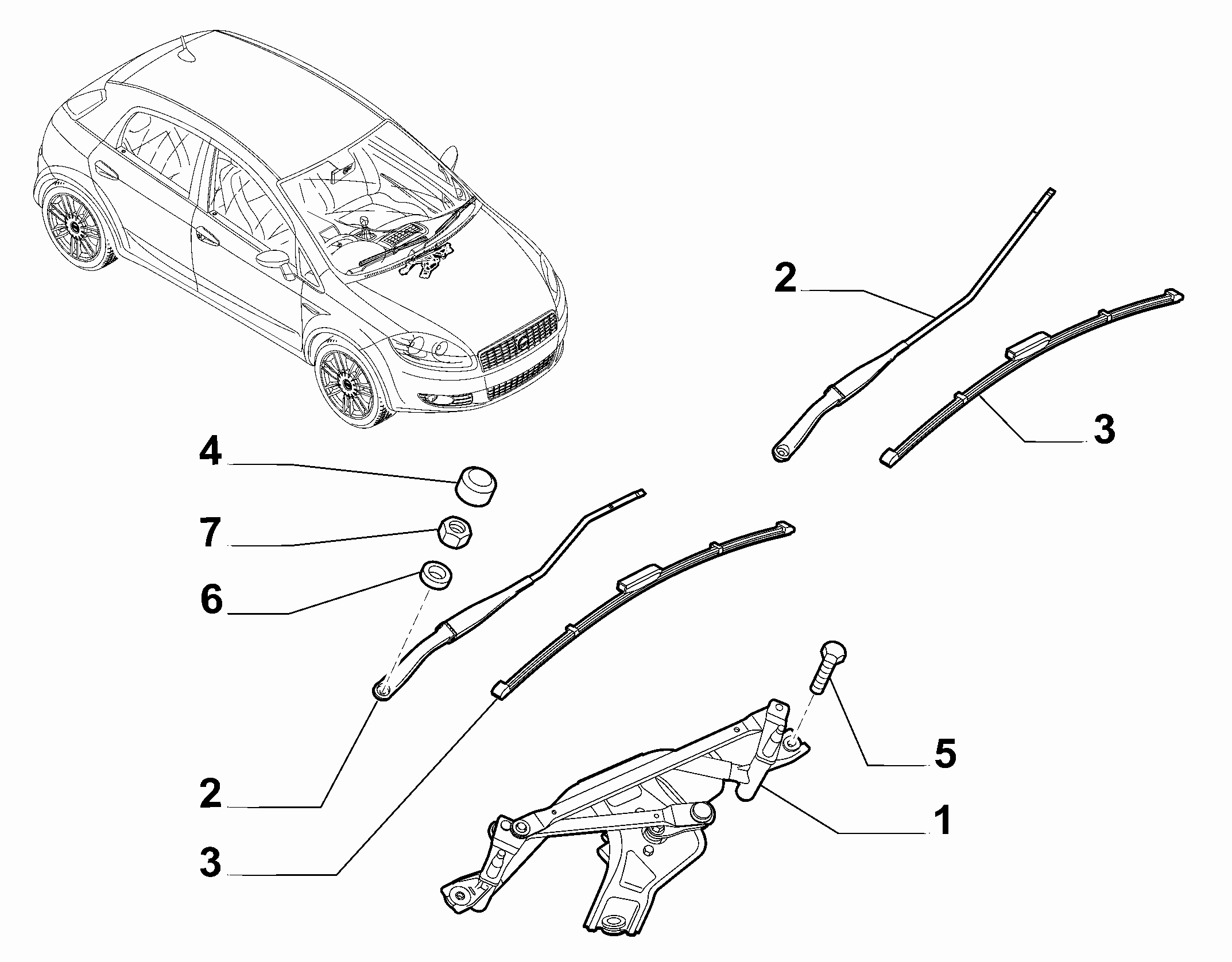55514-010 WIPERS - ARM, BRUSHES AND MOTOR
