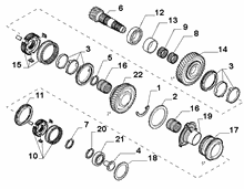 21215-032 LOWER SECONDARY SHAFT AND GEAR LEAD