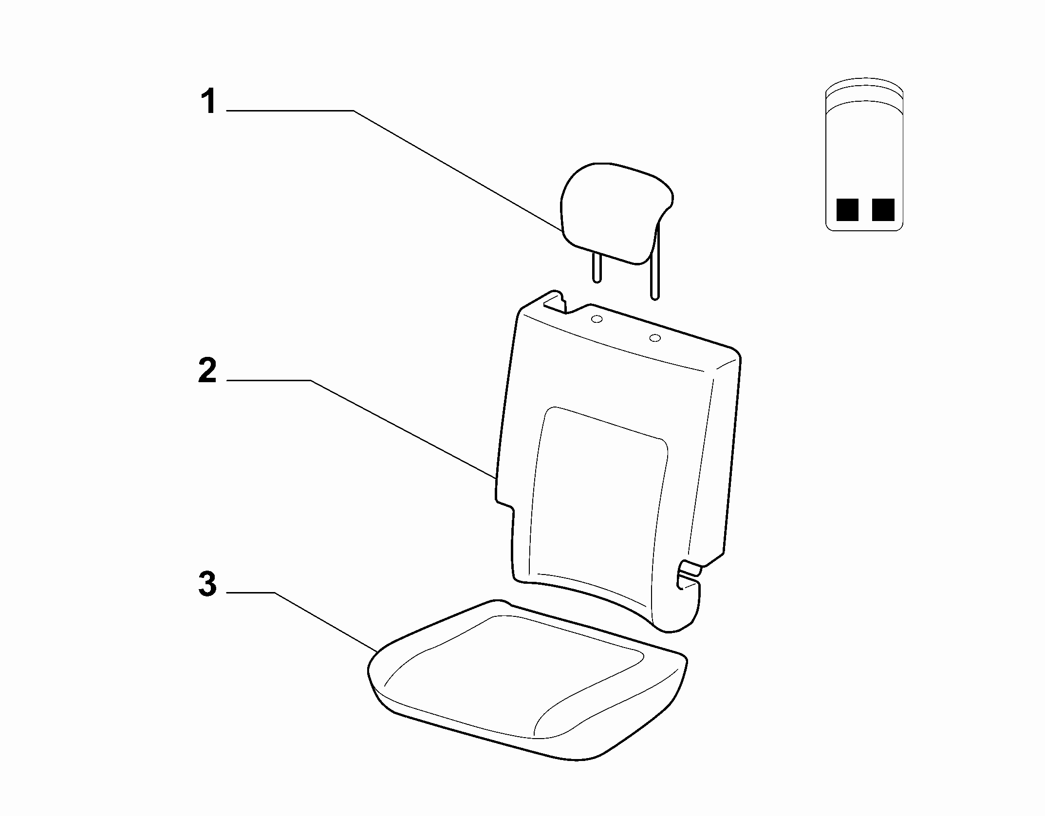 70613/00 REAR SEAT 
