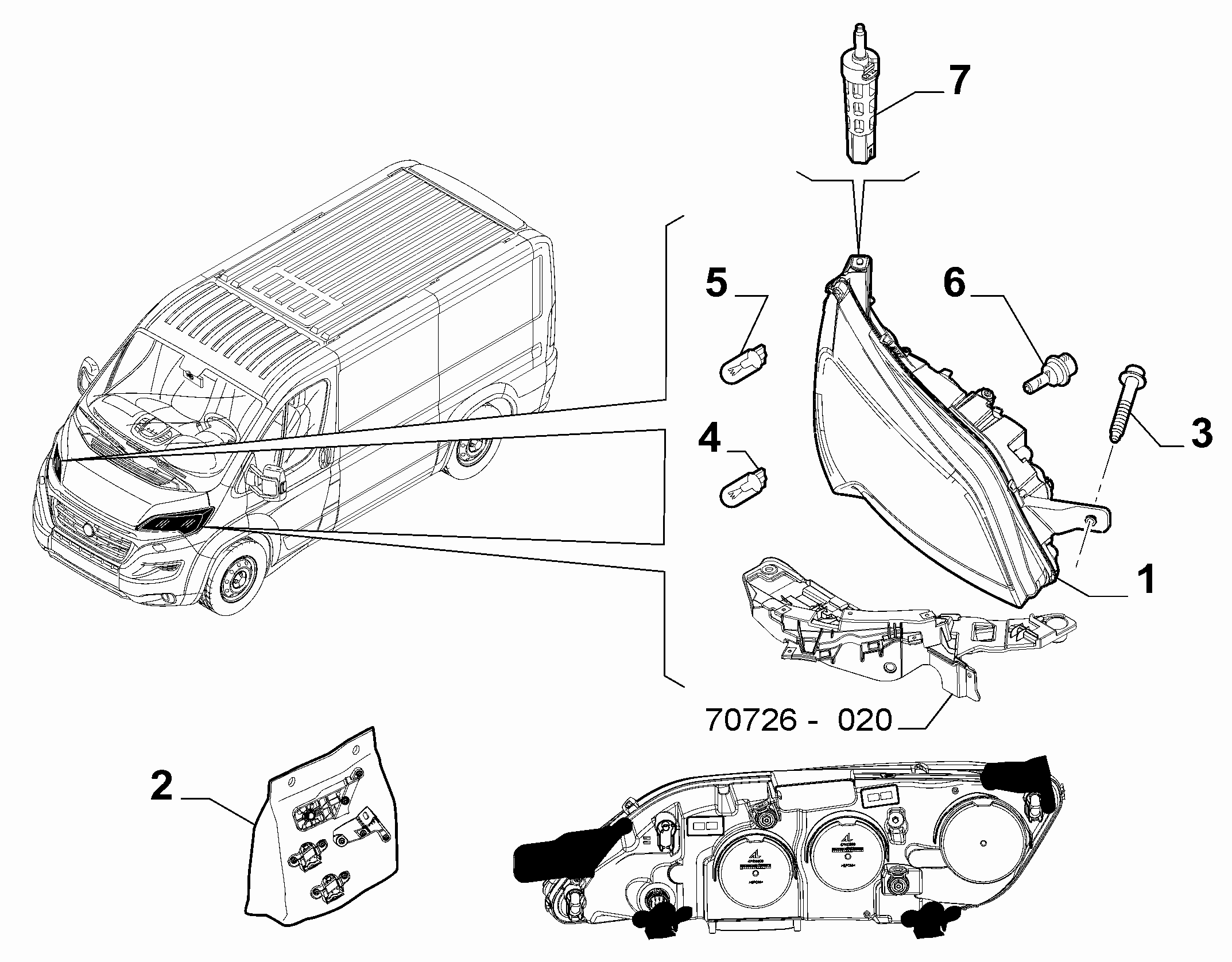 55401-010 FRONT HEADLIGHT