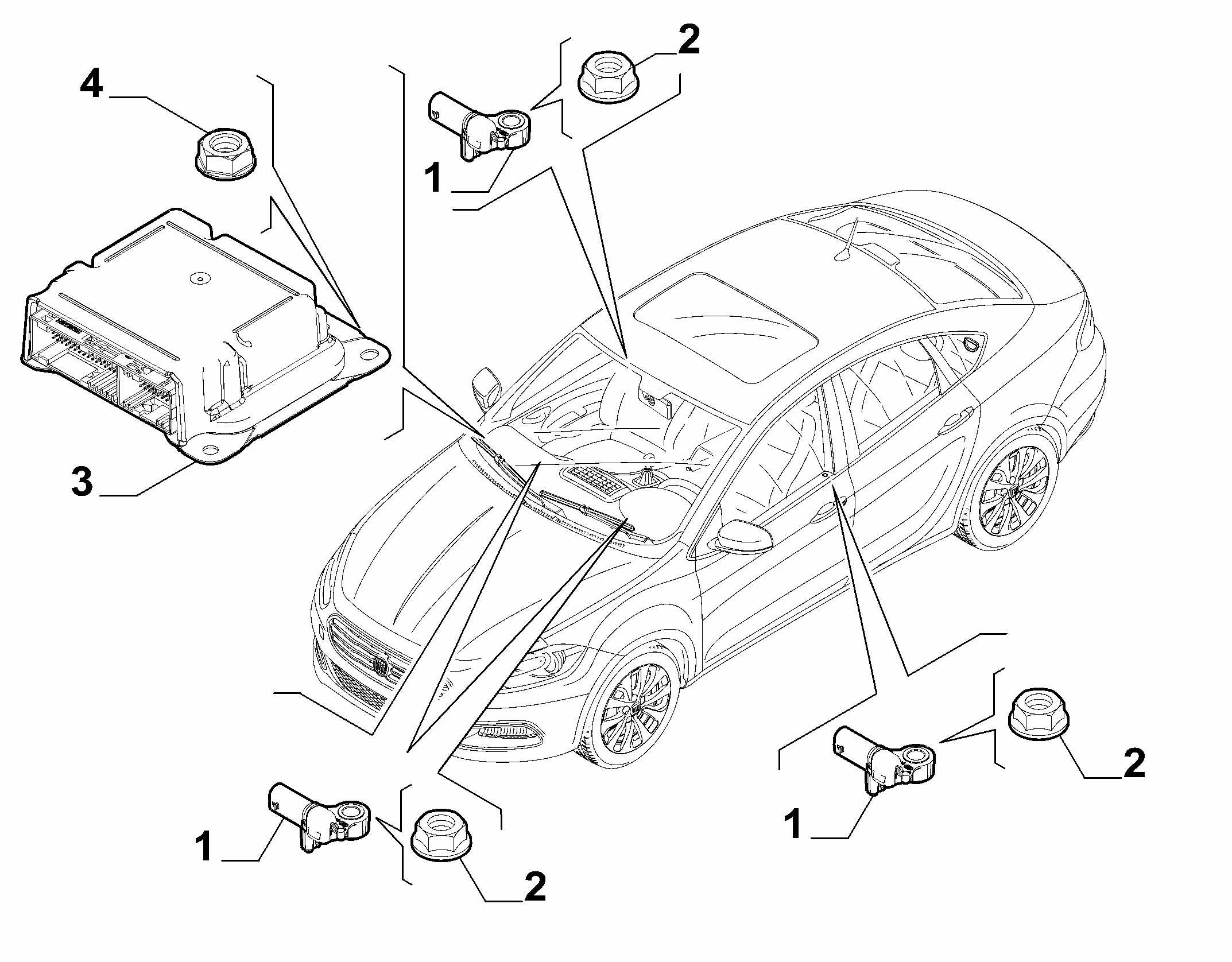 55508-070 REMOTE CONTROL AIRBAG SENSOR