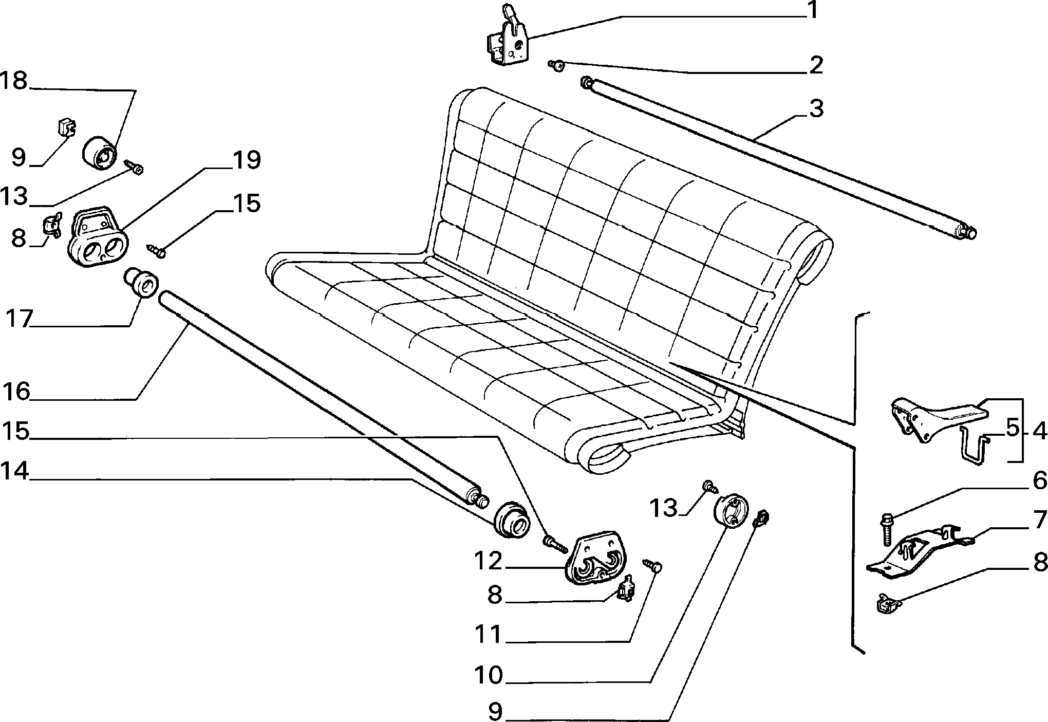 70613/00 REAR SEAT