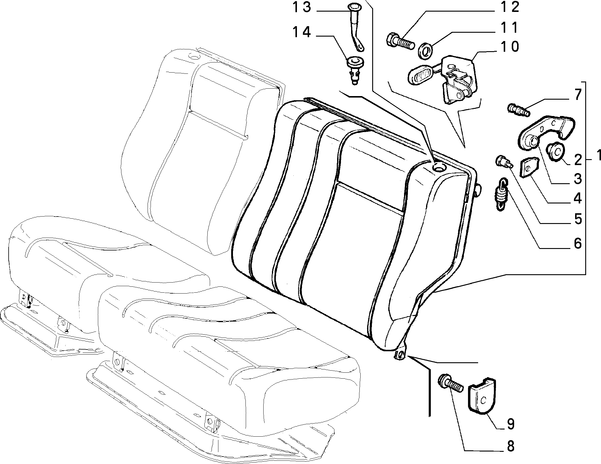 70613/02 REAR SEAT