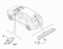 55501-020 REAR WINDOW STOP LIGHT AND SWITCH