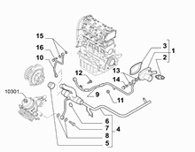 10402-020 THERMOSTAT AND WATER PIPES