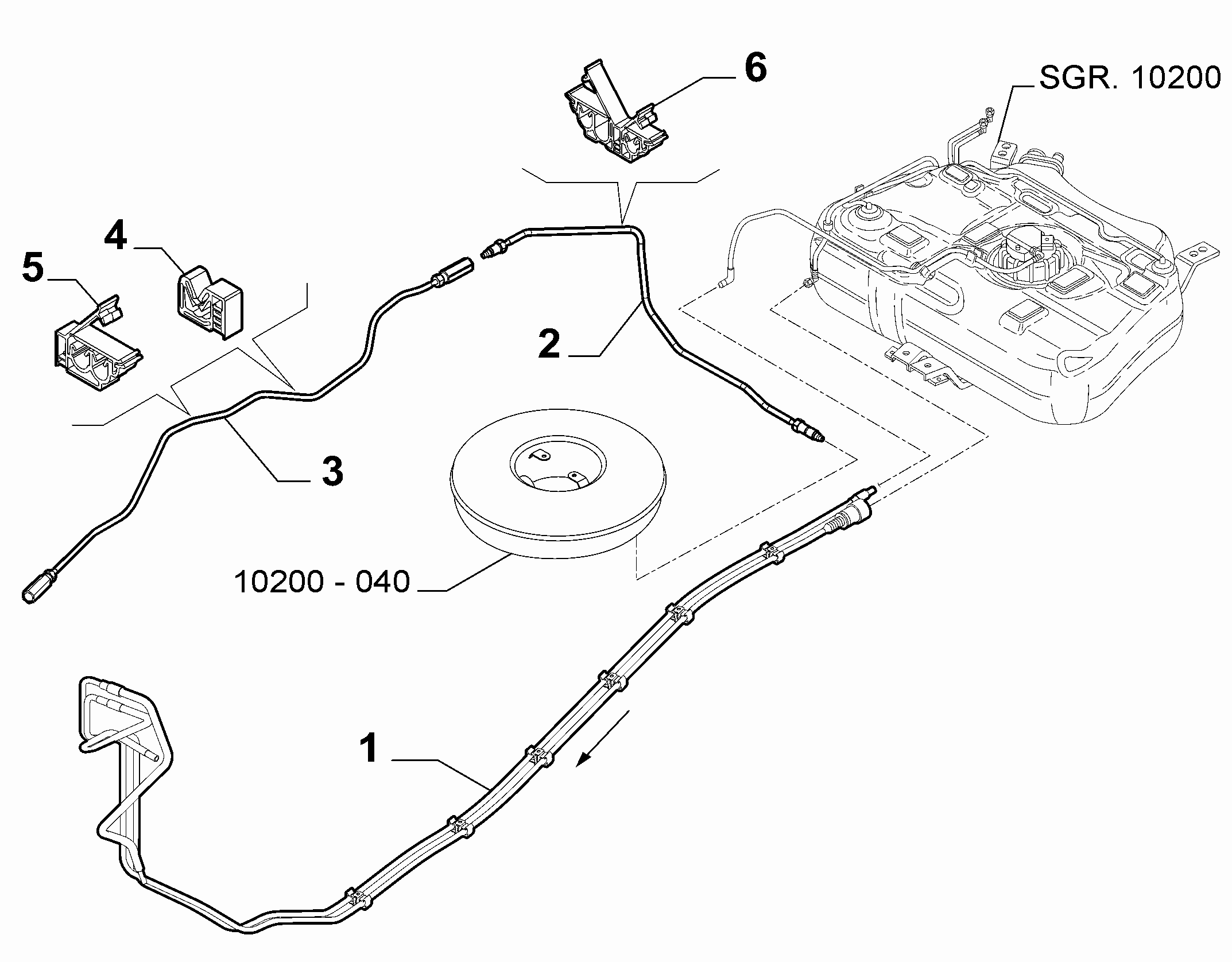 10201-020 UNDERSIDE FUEL PIPES