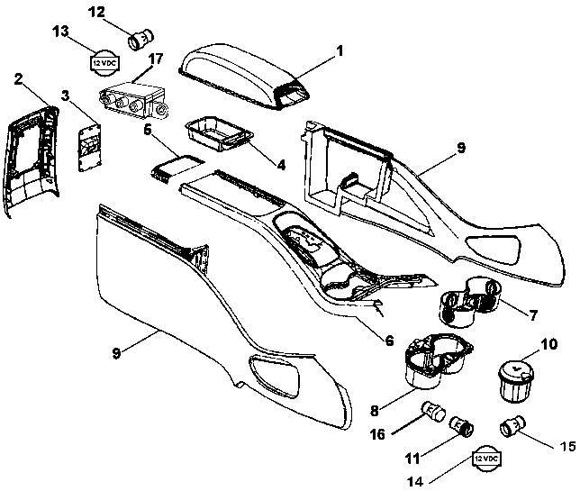 70504-010 SHAFT TUNNEL CONSOLE