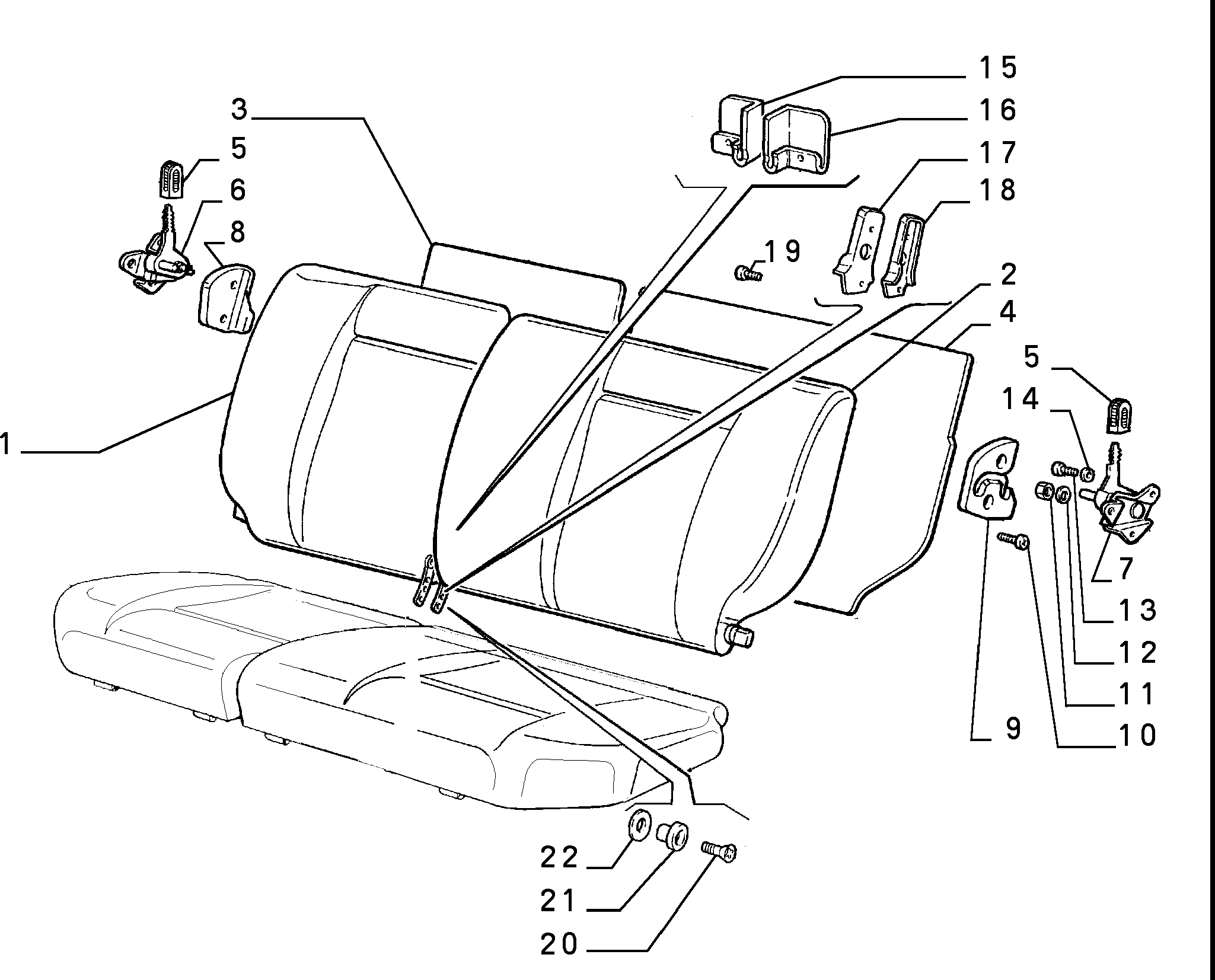 70613/01 REAR SEAT