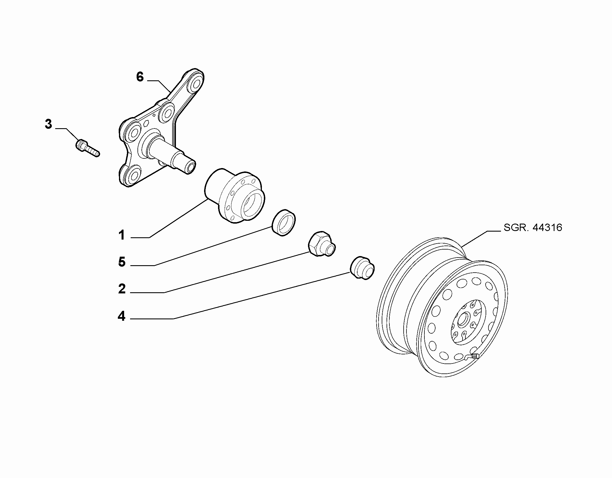 44321-010 REAR FUSE AND HUB