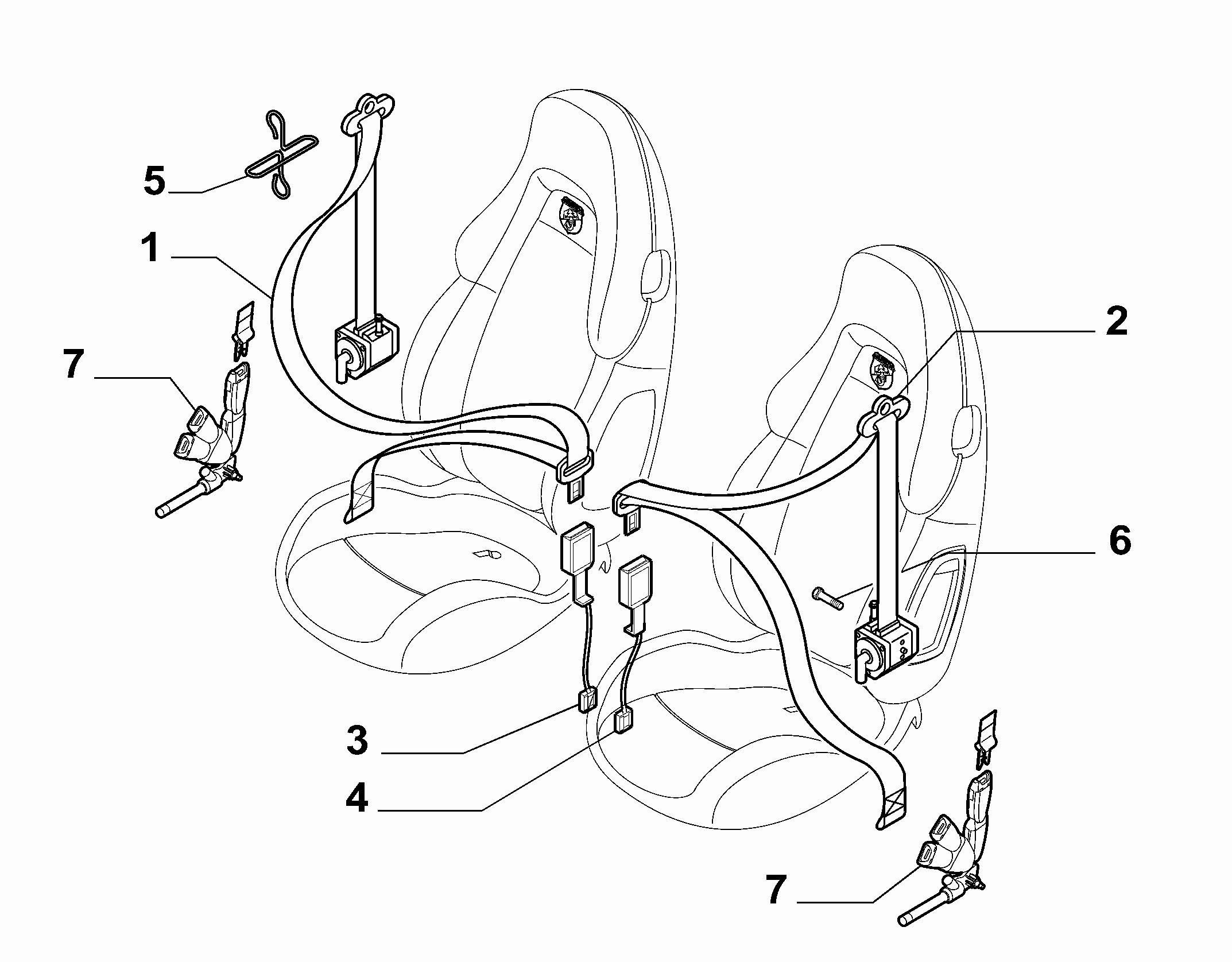 70527-010 FRONT SEAT BELTS