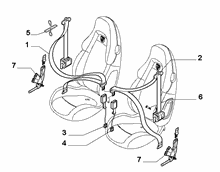 70527-010 FRONT SEAT BELTS