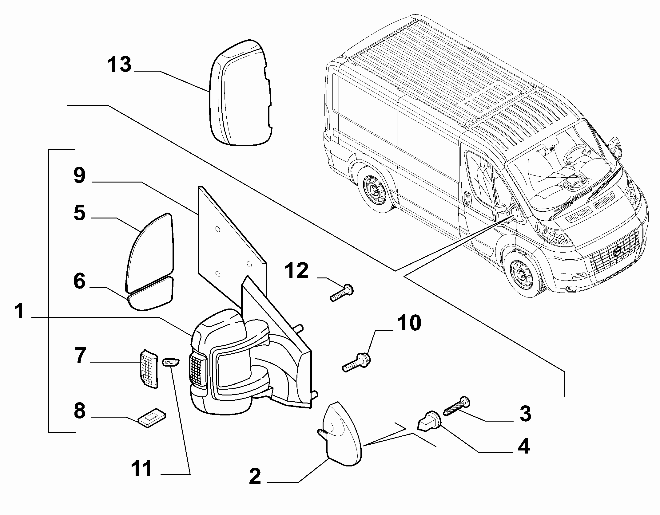70740-020 WING MIRRORS