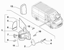 70740-020 WING MIRRORS