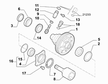 21220-010 GEARING AND HALF CRANKSHAFT