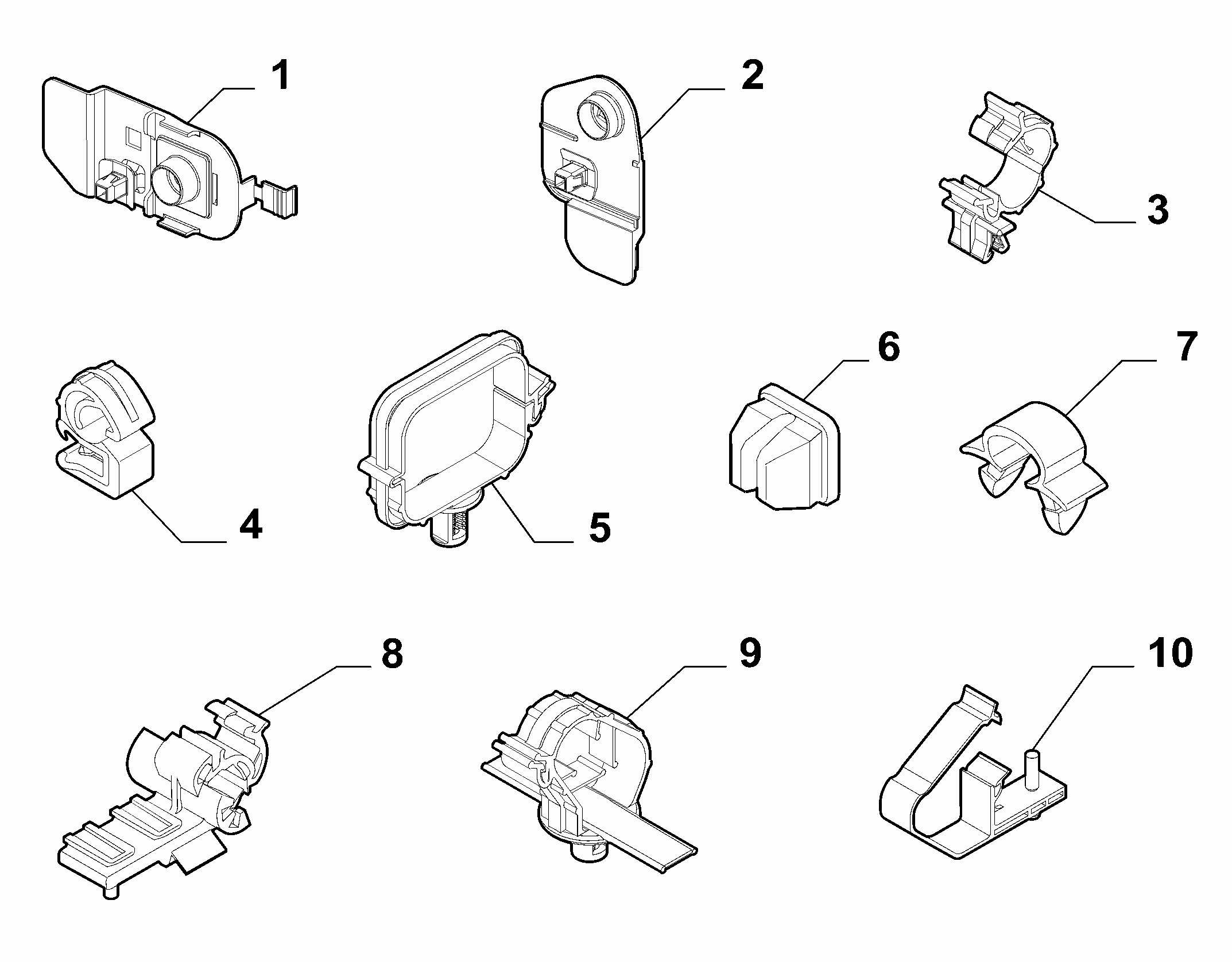 55527-030 PASSENGER COMPARTMENT AND REAR CABLE SET FASTENERS