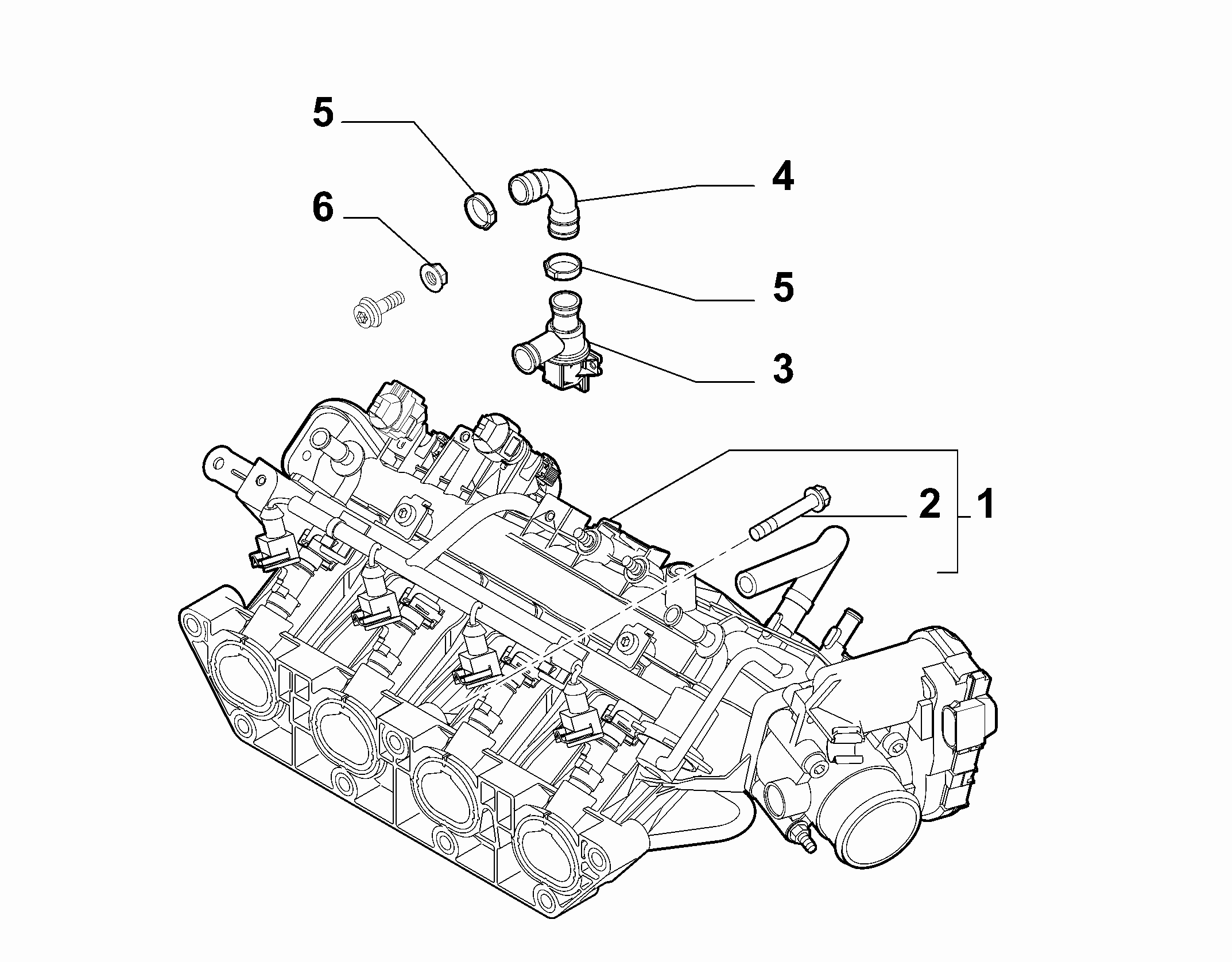 10255-010 INTAKE MANIFOLD AND BUTTERFLY CLIPS