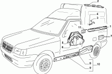 70004/00 КУЗОВ, РАМЫ (ЗАДНЯЯ ЧАСТЬ)