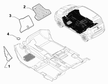 70521-030 PASSENGER COMPARTMENT MAT FASTENERS AND ACCESSORIES