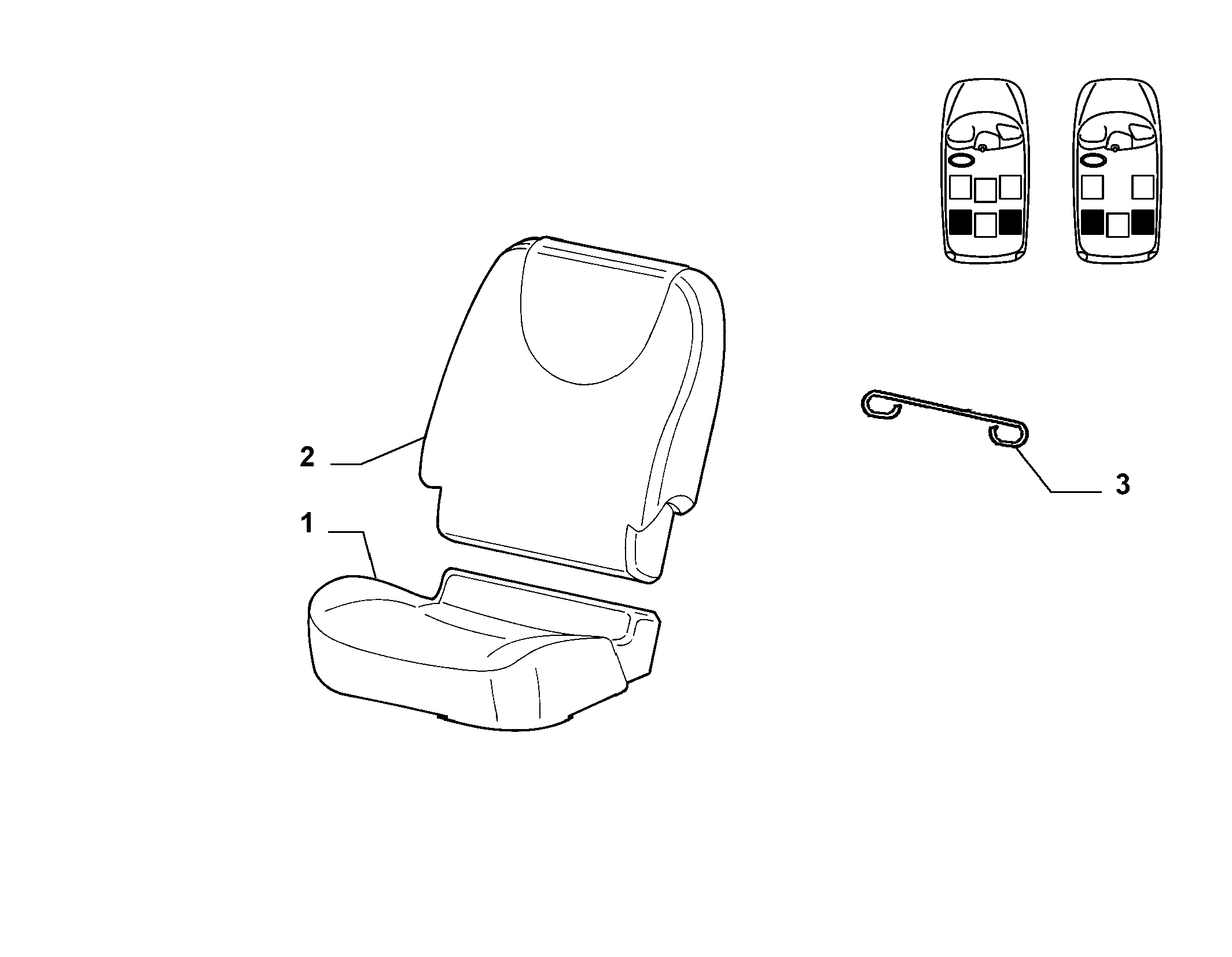 70615/06 REAR SEAT LINING