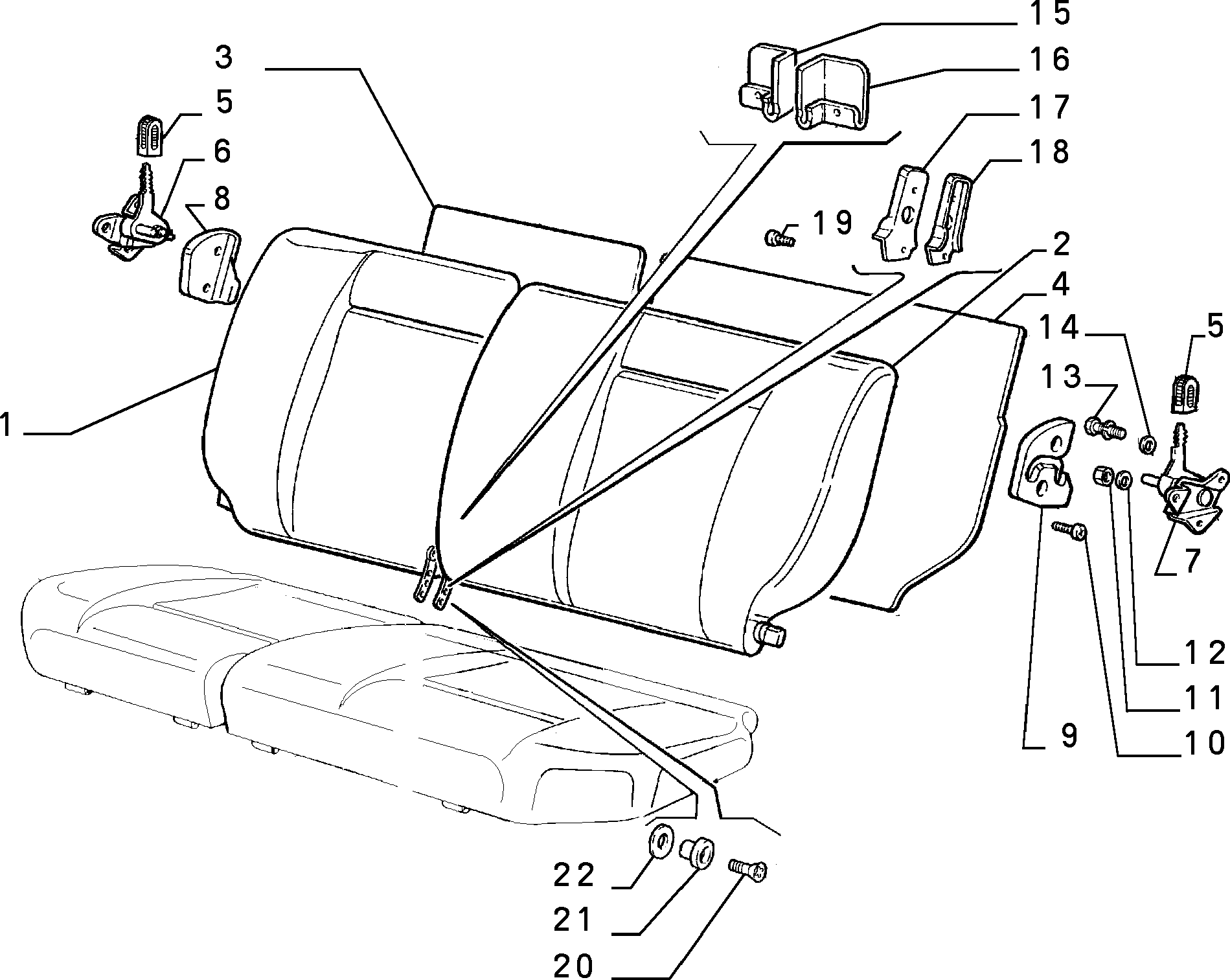 70613/01 REAR SEAT