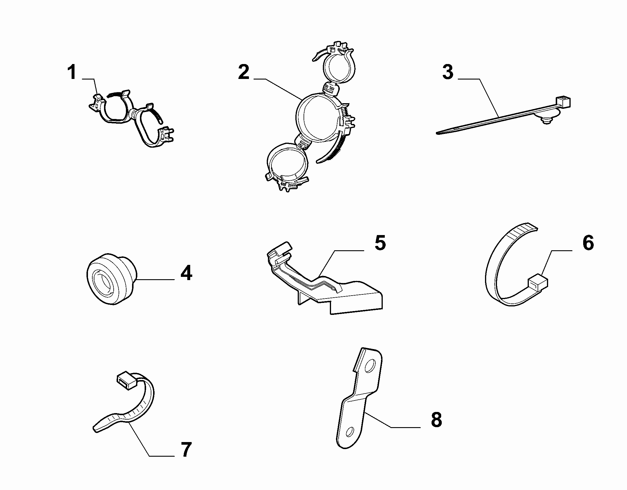 55527-010 CABLE SET FIXINGS