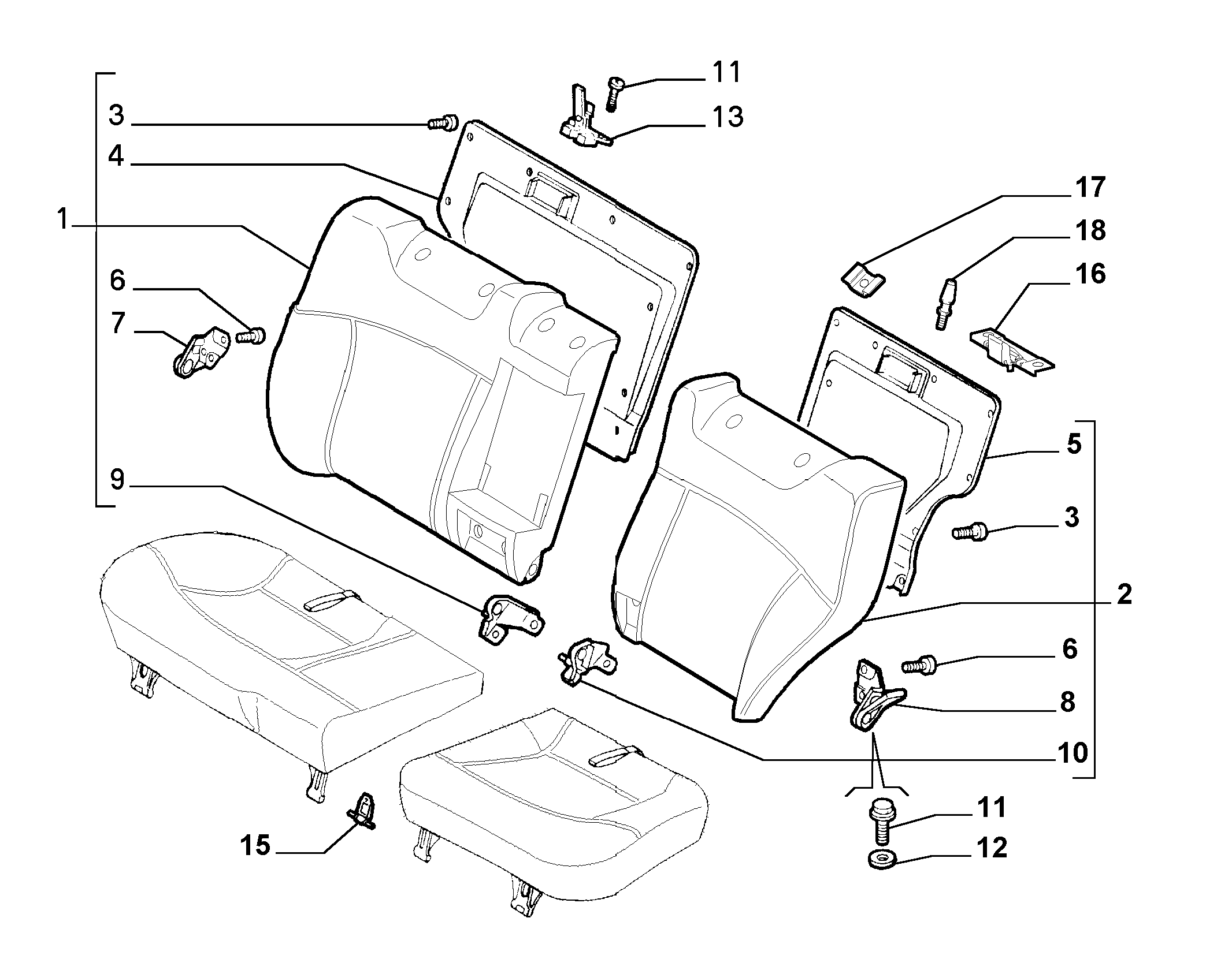 70613/02 REAR SEAT