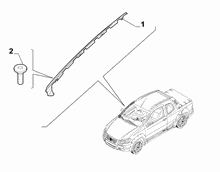 70712-020 OUTER MOULDINGS, WINDSHIELD AREA
