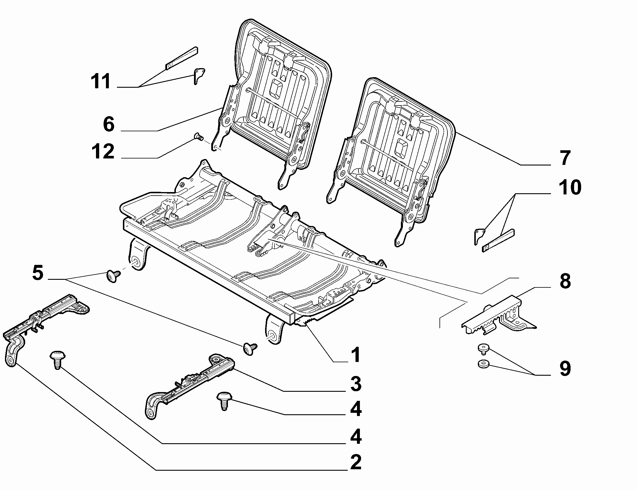 70613-020 REAR SEAT FRAME