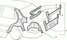 70004/00 КУЗОВ, РАМЫ (ЗАДНЯЯ ЧАСТЬ) 