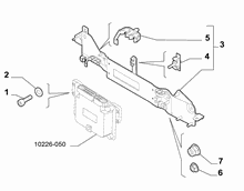 10225-020 INJECTION ECU AND ENGINE HARNESS FASTENERS