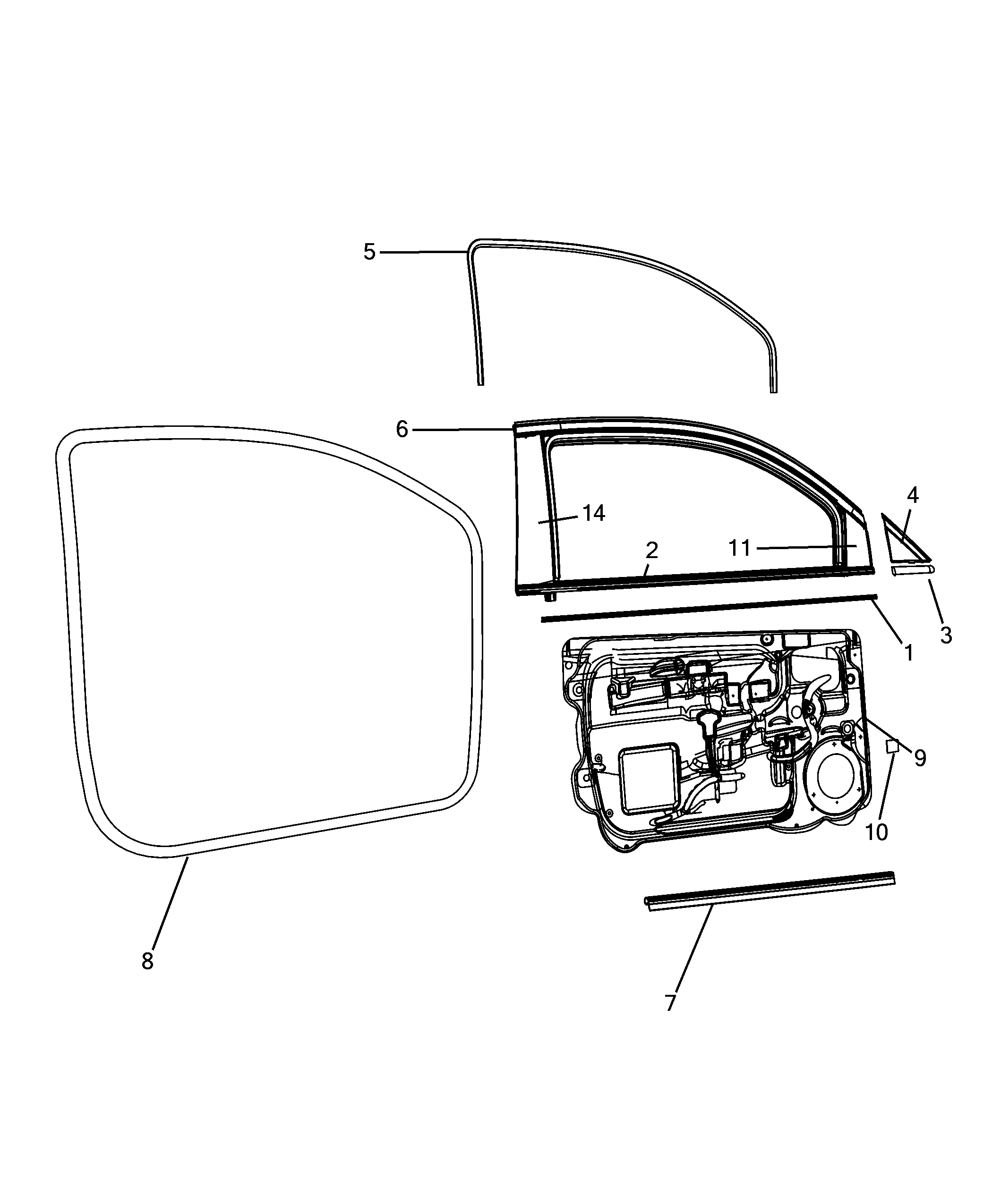 70129-080 FRONT DOOR RING GASKET