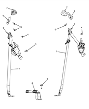 70527-030 THIRD ROW SEAT BELTS